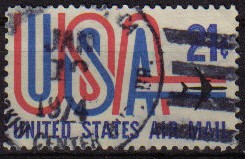 USA 1971 Scott C81 Sello Air Mail Serie Basica Avión usado