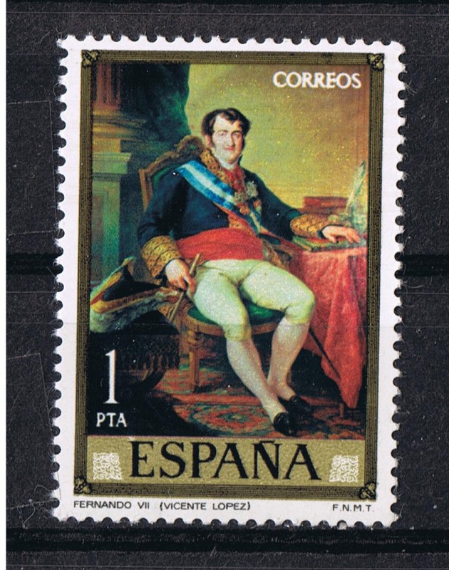 Edifil  2146   Pintores   Vicente López Portaña  Día del Sello. Marco dorado 