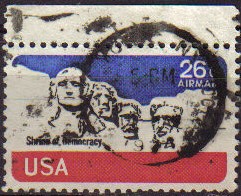 USA 1974 Scott C88 Sello Air Mail Esculturas Monte Rushmore usado