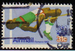 USA 1980 Scott C97 Sellos Juegos Olimpicos Moscu Salto de Altura usado