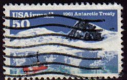 USA 1991 Scott C130 Sello Antartida Tratado Antartico usado
