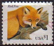 USA 1996 Scott 3036 Sello Fauna Animales Zorro Rojo Usado