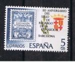 Stamps Spain -  Edifil  2549  50 Aniv. del sello de recargo de la Expo. de Barcelona  