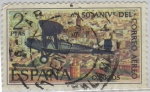 Stamps Spain -  L aniversario del correo aereo-Havilland DH-9-1971