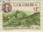 Stamps : America : Colombia :  Alexander Von Humboldt