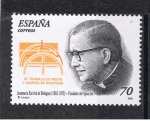 Stamps Spain -  Edifil  3721  Beato Josemaría Escrivá de Balaguer.  