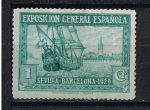 Stamps Spain -  Edifil  434  Pro Exposiciones de Sevilla y Barcelona.  