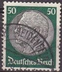 Stamps Germany -  Deutsches Reich 1933 Scott 428 Sello 85 Cumpleaños de Von Hindenburg 50 Usado Michel524 Alemania