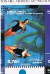 Stamps Spain -  Edifil  SH 3991 A  Campeonatos del Mundo de Natación Barcelona 03.  