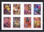 Stamps Spain -  Edifil  4133 C  El Circo. Tarifa A  Carné de 8 sellos    Obras de Manolo Elices.