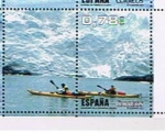 Stamps Spain -  Edifil  SH 4345 E + viñeta  Deportes. Al filo de lo imposible.  Programa de TVE.   