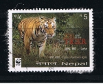 Stamps Nepal -  2010 year of the Tiger.  Tiger / Panthera tigris.