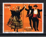 Stamps Spain -  Edifil  4508  Bailes y Danzas populares. + Viñeta.   