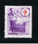 Stamps Spain -  Edifil  1066  Pro Tuberculosos.  Cruz de Lorena en rojo.