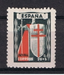 Stamps Spain -  Edifil  971  Pro Tuberculosos. Cruz de Lorena en rojo  