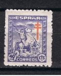 Stamps Spain -  Edifil  986  Pro Tuberculosos. Cruz de Lorena en rojo  