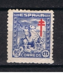 Stamps Spain -  Edifil  987  Pro Tuberculosos. Cruz de Lorena en rojo  