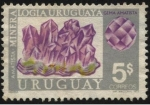 Stamps Uruguay -  Riqueza minera del Uruguay. Gema amatista. 