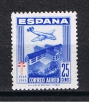 Stamps Spain -  Edifil  1043  Pro Tuberculosos. Cruz de Lorena en carmín.  