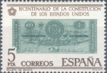 Stamps : Europe : Spain :  ESPAÑA 1976_2324 Conmemoración del bicentenario de la Constitución de los Estados Unidos. Scott 1949