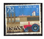 Stamps : Europe : Spain :  (1580) XXV años de Paz Española (Agricultura)