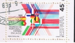 Stamps Spain -  Edifil  2828   Ingreso de Portugal y España en la Comunidad Europea.  