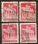 Stamps Germany -  Ocupación aliada de 1948-Edificios(puerta de Brandemburgo)