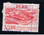 Stamps Peru -  Fortaleza de Paramonga.  Ruinas Incas.