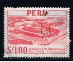 Stamps Peru -  Fortaleza de Paramonga.  Ruinas Incas.