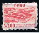 Stamps Peru -  Fortaleza de Paramonga.  Ruinas Incas.