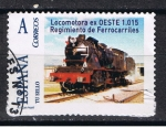 Stamps Spain -  Tu sello.  Locomotora ex Oeste 1015   Regimiento de Ferrocarriles.