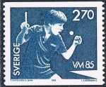 Stamps Sweden -  CAMPEONATO DEL MUNDO DE TENIS DE MESA EN GÖTEBORG. Y&T Nº 1308