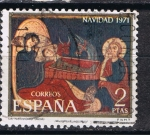 Stamps Spain -  Edifil  2061  Navidad´71  Fragmento del altar de Avila. 