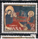 Stamps Spain -  Edifil  2061  Navidad´71  Fragmento del altar de Avila. 