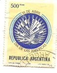 Stamps : America : Argentina :  Dia de las Americas