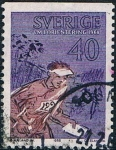 Stamps Sweden -  CAMPEONATOS DEL MUNDO DE ORIENTACIÓN, EN LINKPING. DENT. A 3 LADOS. Y&T Nº 599a