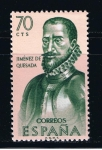 Stamps Spain -  Edifil  1455  Forjadores de América.  ( Gonzalo Jimenez de Quesada. ( 1509 - 1579 ) 