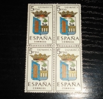 Stamps : Europe : Spain :  Sellos Escudo de SALAMANCA   bloque de 4 