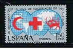 Stamps Spain -  Edifil  1925  L Aniver. de la Liga de Sociedades de la Cruz Roja.  