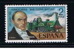 Stamps Spain -  Edifil  2173  125º Aniver. del Ferrocarril Barcelona-Mataró.  