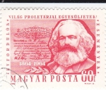 Stamps Hungary -  1864-1964 Manifiesto comunista de Karl Marx