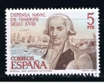 Stamps Spain -  Edifil  2536  Defensa Naval de Tenerife. Siglo XVIII.  