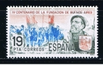 Stamps Spain -  Edifil  2584  IV Cente.de la fundación de Buenos Aires.  