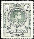 Stamps Spain -  Alfonso XIII Medallón