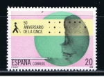 Stamps Spain -  Edifil  2985  50º Aniver. de la Organización Nacional de ciegos  Españoles. ONCE.  