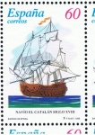 Stamps Spain -  Edifil  3414  Barcos de Epocoa.  