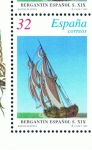 Stamps Spain -  Edifil  3476  Barcos de Epoca.  