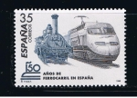 Stamps Spain -  Edifil  3591  150 años del Ferrocarril en España.  