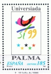 Stamps Spain -  Edifil  3647  Filatem-Universiada Palma 1999.  