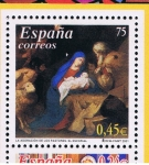 Stamps Spain -  Edifil  3837 B SH  Navidad ´2001. Emisión conjunta con Alemania.  